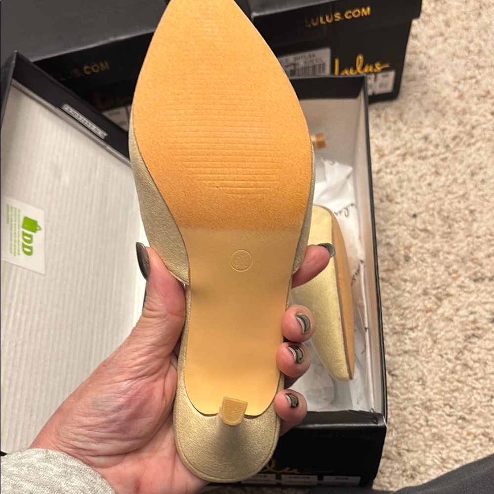 Lulu’s Elegant “Leightonn” Nubuck Pointed Toe Women's Mules - Picture 8 of 11